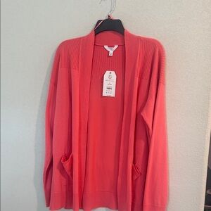 Time and Tru Coral Women's Cardigan